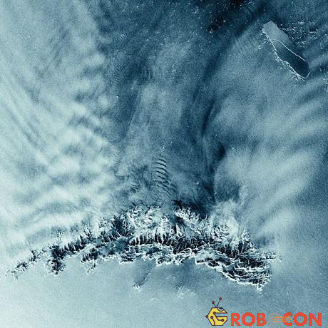 Hình ảnh tảng băng trôi khổng lồ A53a chụp từ vệ tinh